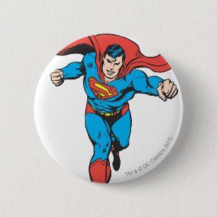Badge Rond 5 Cm Superman tourne en avant 2