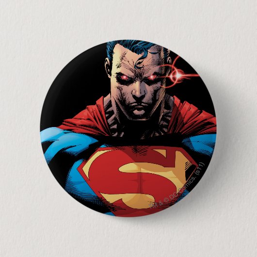 Badge Rond 5 Cm Superman - Vision laser (Devant)