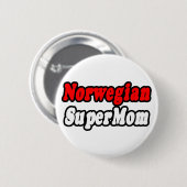Badge Rond 5 Cm SuperMom norvégien (Devant & derrière)