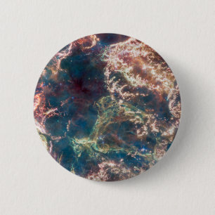 Badge Rond 5 Cm Supernova Resnant Cassiopée A.