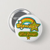 Badge Rond 5 Cm Superstar Office Manager (Devant & derrière)