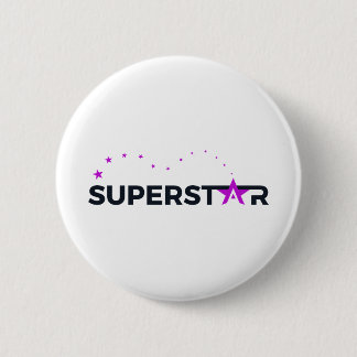 Badge Rond 5 Cm Superstar rebondissant rose