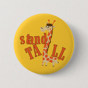 Badge Rond 5 Cm Support de girafe grand