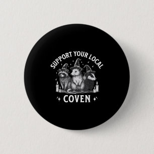 Badge Rond 5 Cm Support De Votre Hal De Skunk Locale Raccoon Oposs