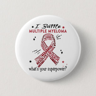Badge Rond 5 Cm Support Multiple Myeloma Warrior Gifts
