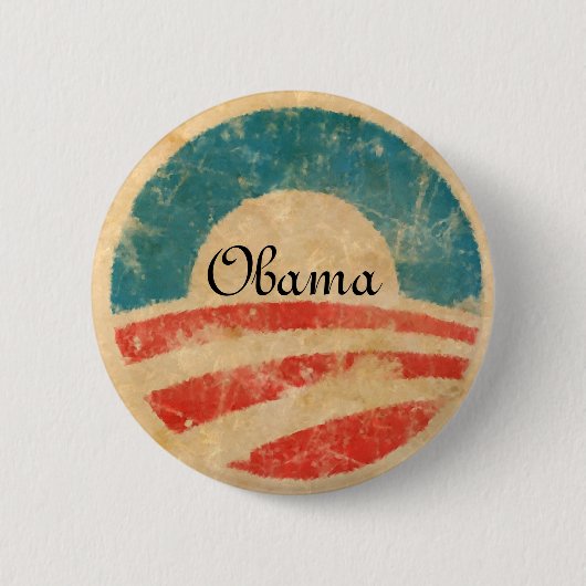 Badge Rond 5 Cm Support pour le changement, Obama (Devant)
