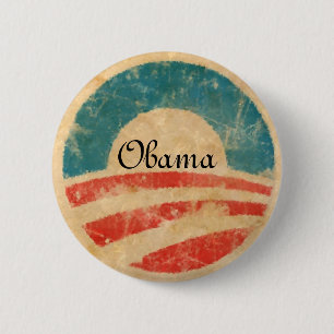 Badge Rond 5 Cm Support pour le changement, Obama