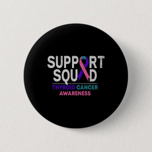Badge Rond 5 Cm Support Squad Thyroide Cancer Awareness Month Ribb