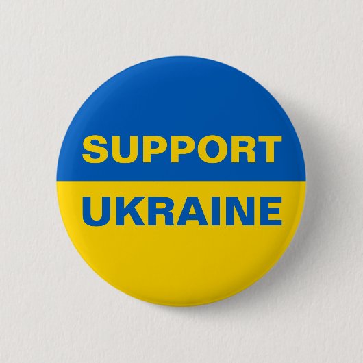Badge Rond 5 Cm Support Ukraine Ukrainian Flag (Devant)
