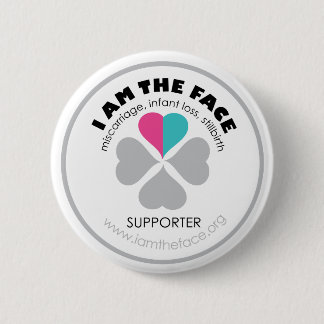 Badge Rond 5 Cm *Supporter* JE SUIS le bouton rose et bleu de