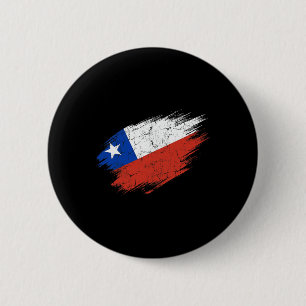 Badge Rond 5 Cm Supporteur de football chilien Drapeau en lambeaux