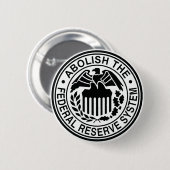 Badge Rond 5 Cm Supprimez Federal Reserve (Devant & derrière)