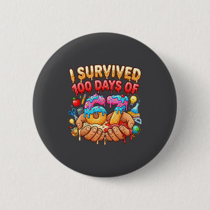 Badge Rond 5 Cm Sur 100 jours de survécu 67 enseignants