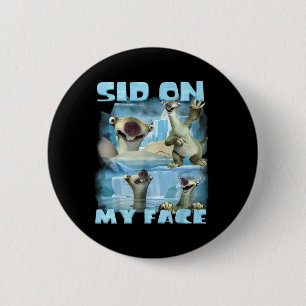 Badge Rond 5 Cm Sur le visage Sid sur le visage Ice Age Animal Sel