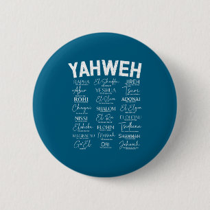 Badge Rond 5 Cm Sur les noms hébreux Dieu Hébreu Jésus