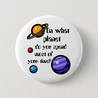 Badge Rond 5 Cm Sur quelle planète passez-vous la majeure partie