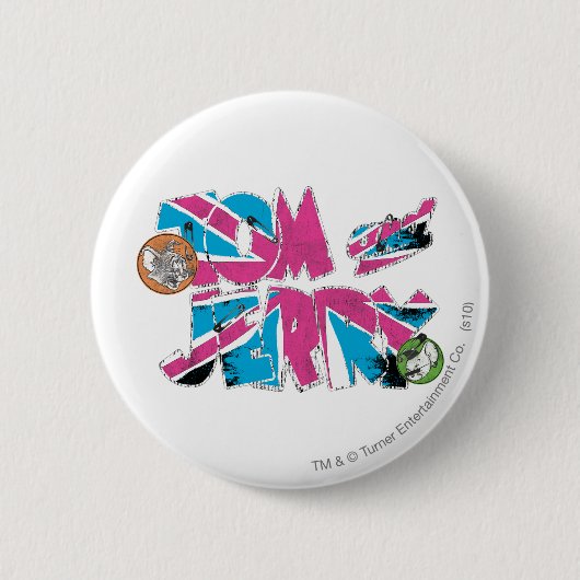 Badge Rond 5 Cm Surcharge Tom et Jerry UK (Devant)