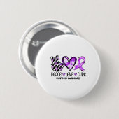 Badge Rond 5 Cm Surconscience de surdosage Peace Love Cure (Devant & derrière)