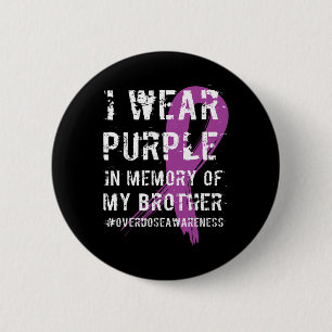 Badge Rond 5 Cm Surdosage Sensibilisation Mémoire Violette De Mon