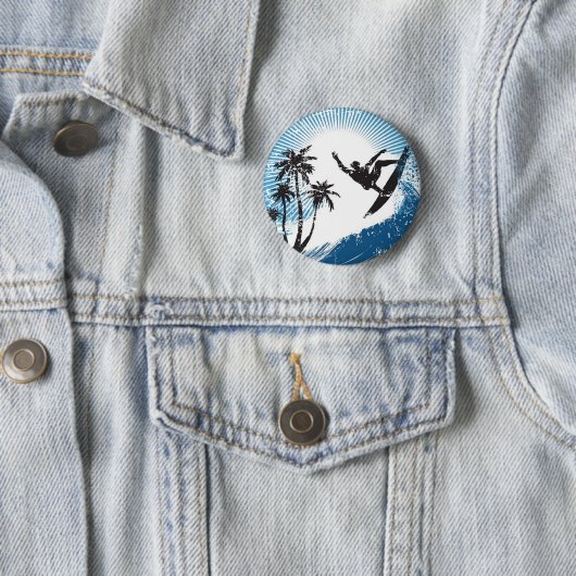 Badge Rond 5 Cm Surf (En situation)