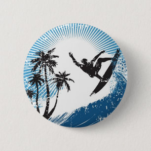 Badge Rond 5 Cm Surf