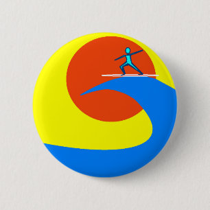 Badge Rond 5 Cm Surf