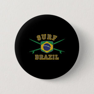 Badge Rond 5 Cm Surf Brésil Drapeau Vintage Brasil Planches de Sur