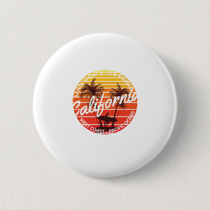 Badge Rond 5 Cm Surf de Californie, Summer Beach vibes
