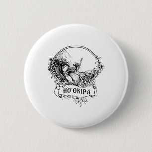 Badge Rond 5 Cm Surf Hookipa Maui Hawaï Vintage Rétro Planche à Vo