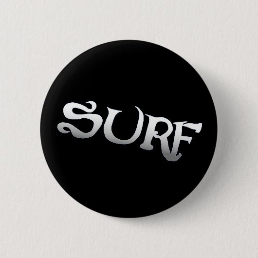 Badge Rond 5 Cm Surf noir (Devant)