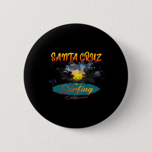 Badge Rond 5 Cm Surfing à Santa Cruz en Californie