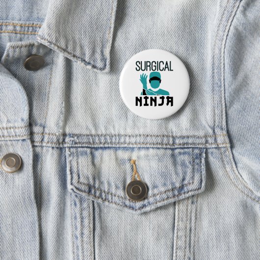 Badge Rond 5 Cm Surgical Ninja Scrub Tech Technologist (En situation)