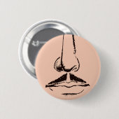 Badge Rond 5 Cm Surrealist Pinback de moustache (Devant & derrière)