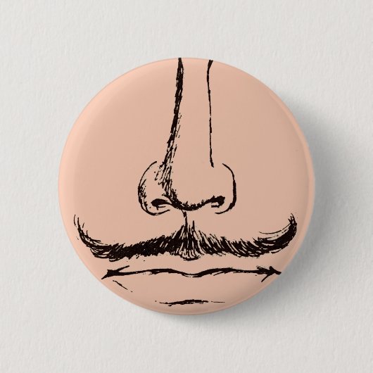 Badge Rond 5 Cm Surrealist Pinback de moustache (Devant)