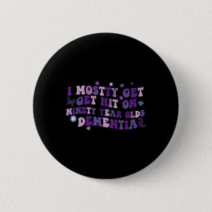 Badge Rond 5 Cm Surtout Atteindre La Démence Violette Alzheimer