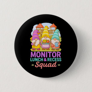 Badge Rond 5 Cm Surveillant de déjeuner Terrain de jeu Professeur 