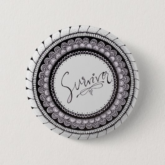 Badge Rond 5 Cm Survivant (Devant)