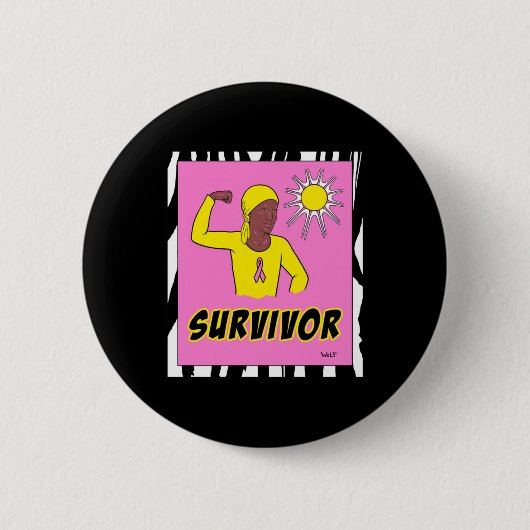 Badge Rond 5 Cm Survivant (Devant)