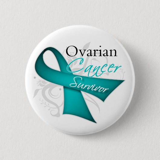 Badge Rond 5 Cm Survivant - Cancer de l'ovaire (Devant)
