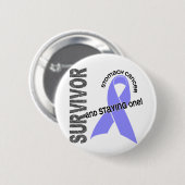 Badge Rond 5 Cm Survivant de cancer de l'estomac (Devant & derrière)