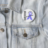 Badge Rond 5 Cm Survivant de cancer de l'estomac (En situation)