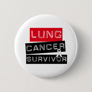 Badge Rond 5 Cm Survivant de cancer de poumon