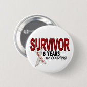 Badge Rond 5 Cm Survivant de cancer de poumon 6 ans (Devant & derrière)