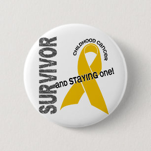 Badge Rond 5 Cm Survivant de Cancer d'enfance
