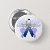 BADGE ROND 5 CM SURVIVANT DE CANCER DU COLON (Devant & derrière)