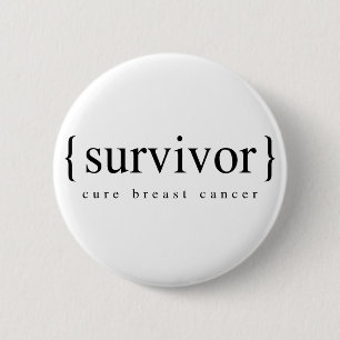 Badge Rond 5 Cm Survivant de cancer du sein