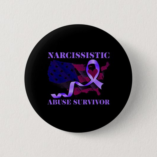Badge Rond 5 Cm Survivant de la sensibilisation à la violence narc (Devant)