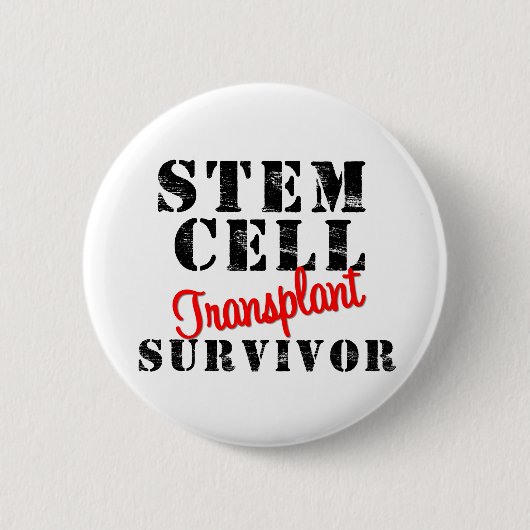 Badge Rond 5 Cm Survivant de la transplantation - Cellule souches (Devant)