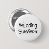 Badge Rond 5 Cm Survivant de mariage (Devant & derrière)