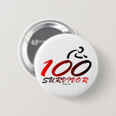 Badge Rond 5 Cm Survivant de siècle (Devant & derrière)